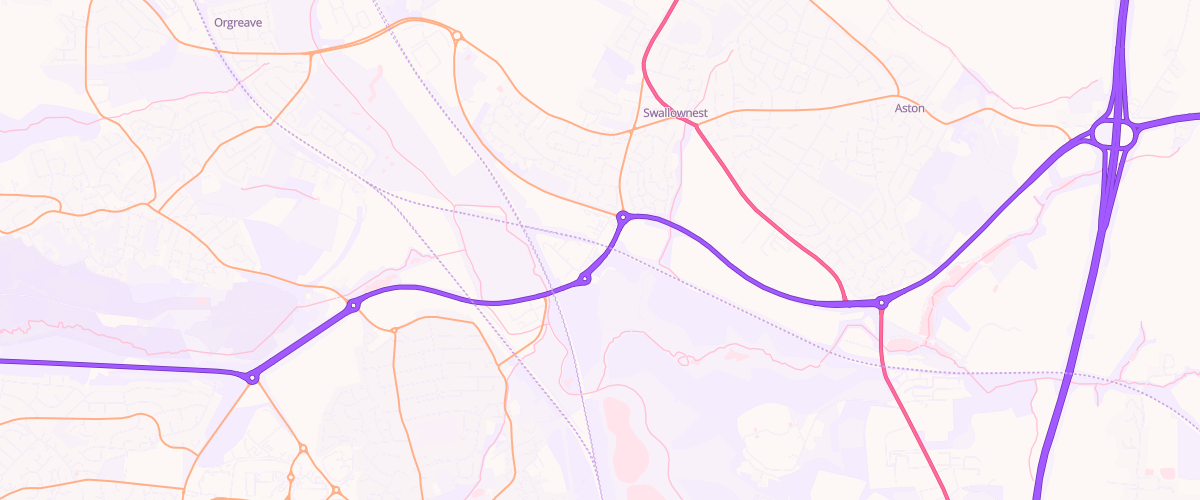 Map showing the location of Beighton Park Service Station