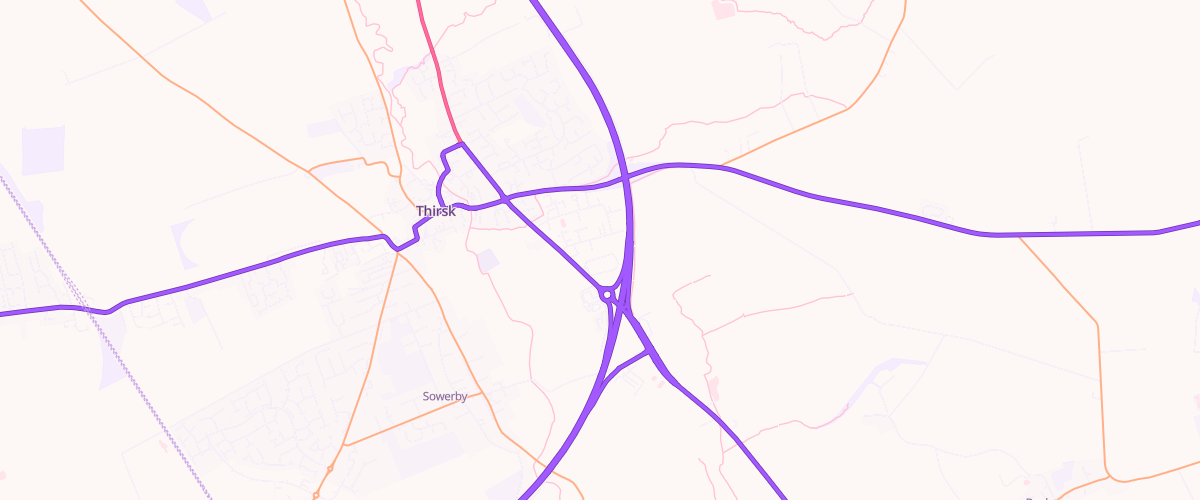Map showing the location of Mfg Thirsk Services