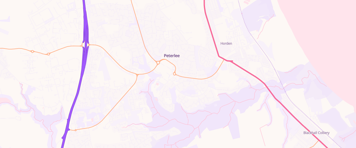 Map showing the location of Asda Peterlee Superstore