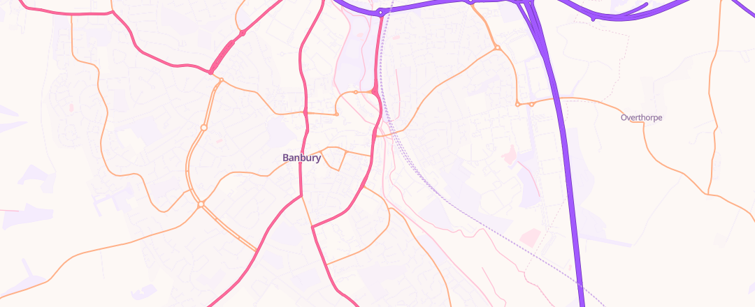 Map showing Pete's Banbury Ltd, Banbury