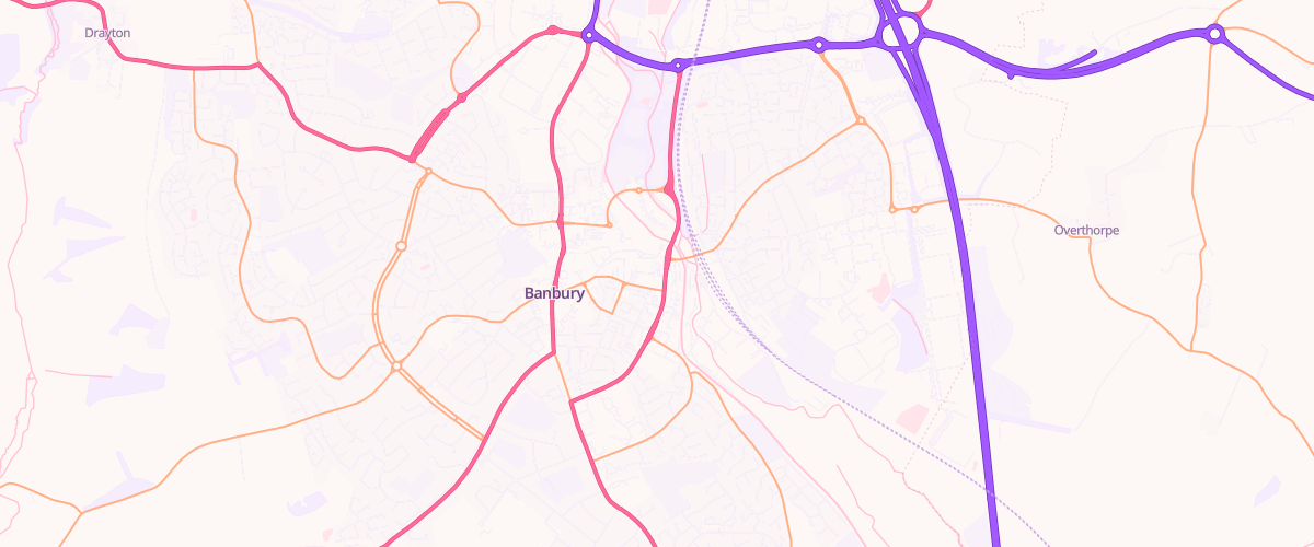 Map showing the location of Mfg Morrisons Banbury