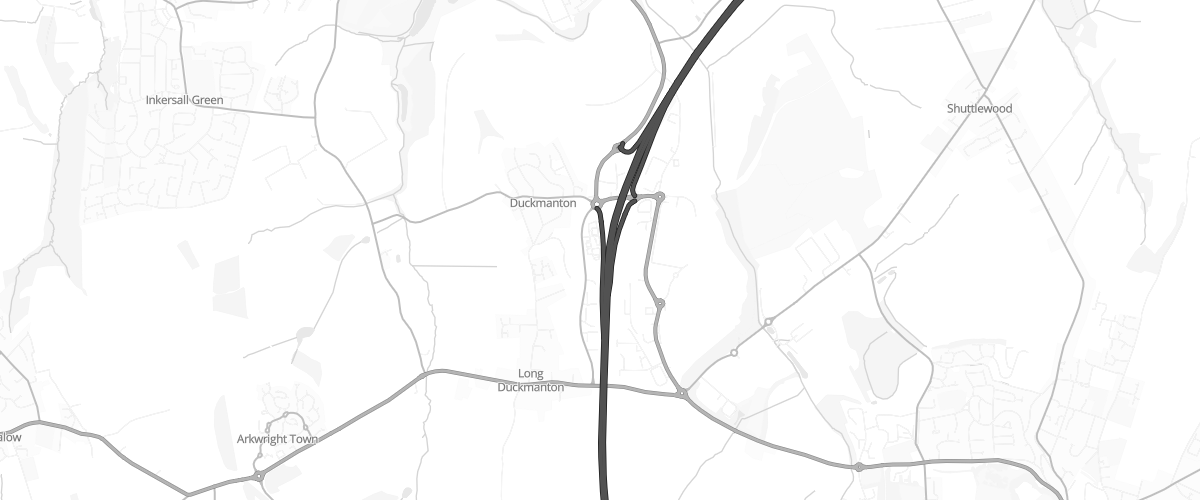 Map showing the location of Asda Markham Vale Express