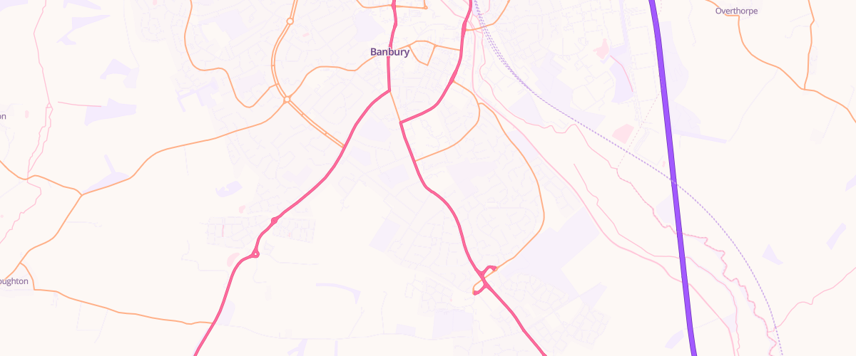 Map showing the location of Sainsburys Banbury