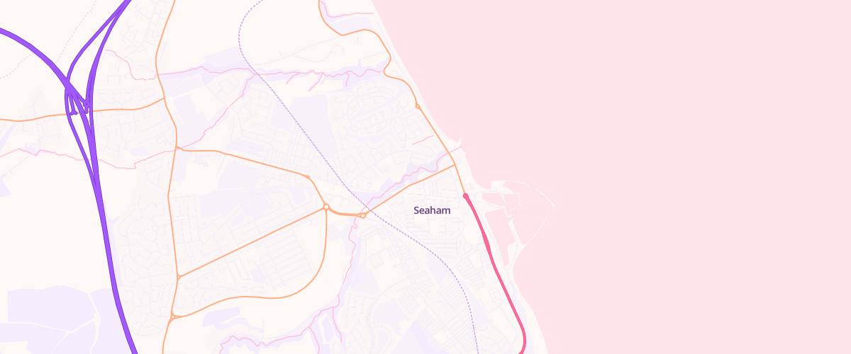 Map showing the location of Cliff House Service Station