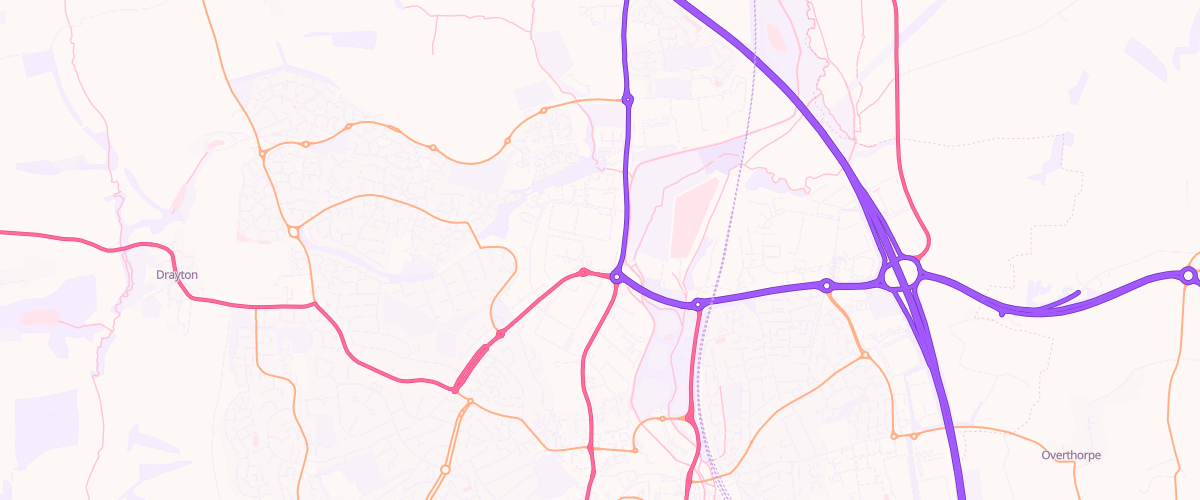 Map showing the location of Banbury Extra Petrol Filling