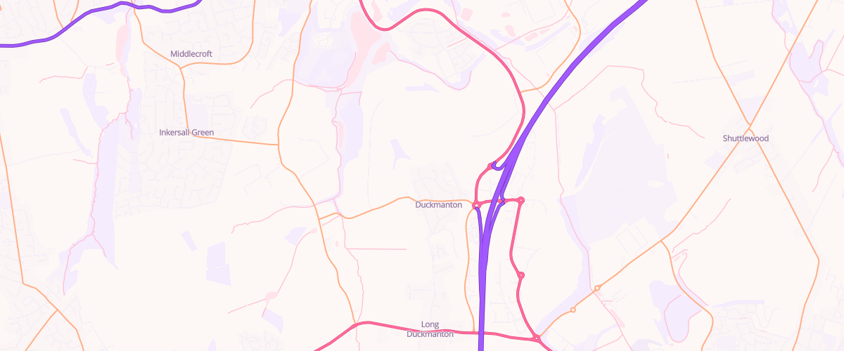 Map showing the location of Asda Markham Vale Express
