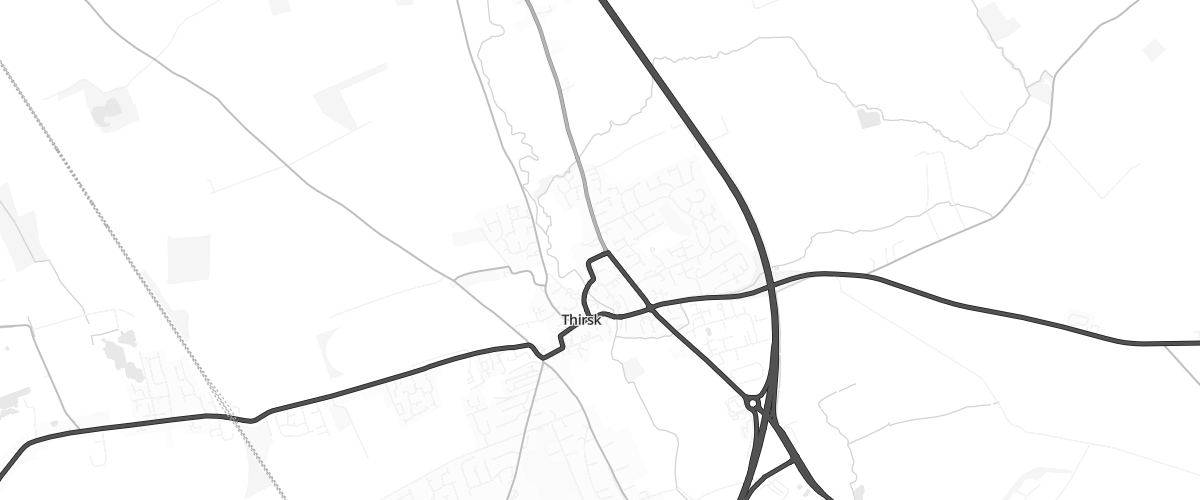Map showing the location of Mountsett Service Station