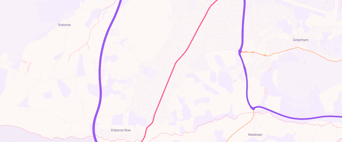 Map showing the location of Sainsburys Newbury Andover Road