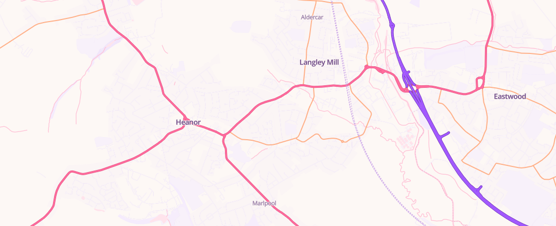 Map showing Plough Garage Heanor Limited, Heanor