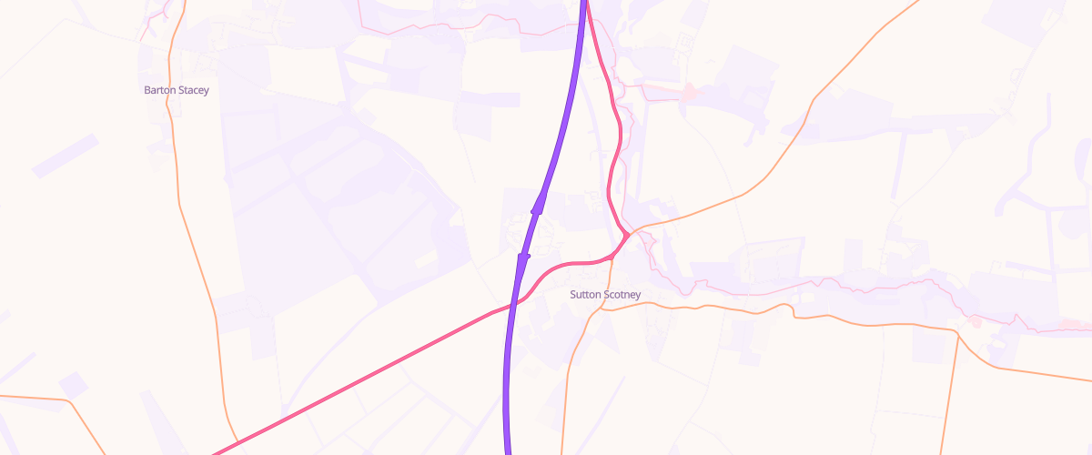 Map showing the location of Shell Sutton Scotney South
