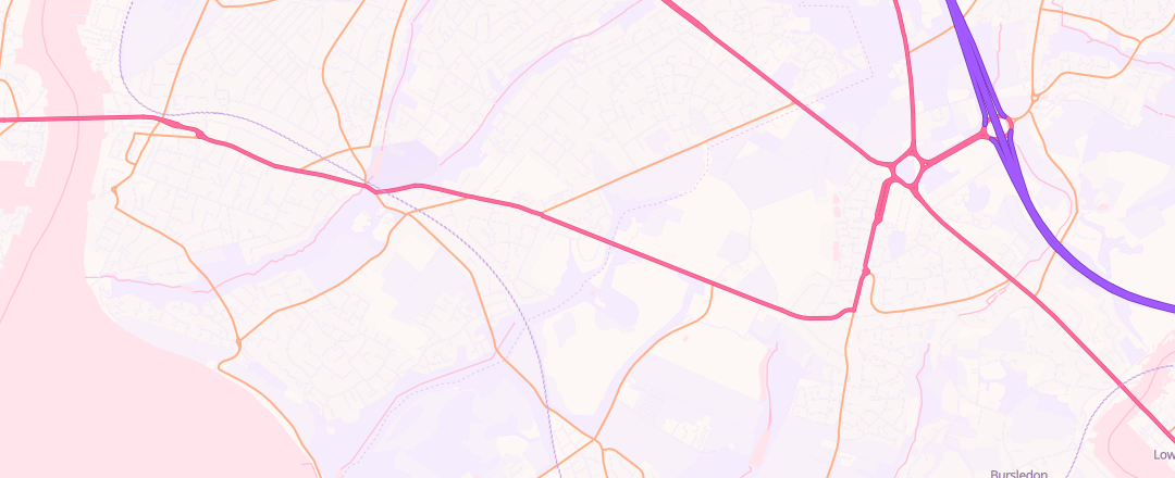 Map showing Snows Vauxhall Southampton, Southampton