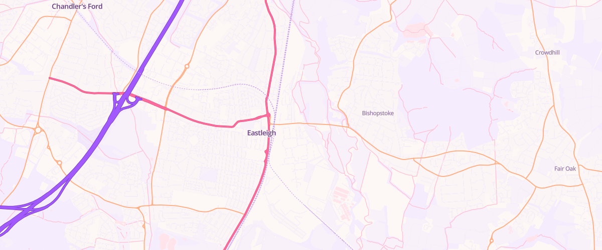Map showing the location of Asda Chickenhall Express Petrol