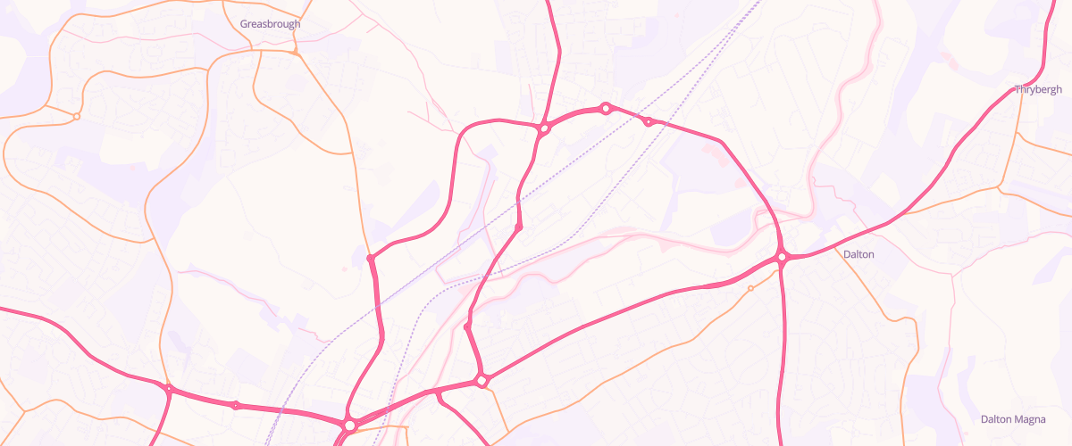 Map showing the location of Mfg Morrisons Rotherham Parkgate
