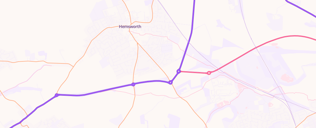 Map showing Kirkbygate Auto Centre Ltd, Pontefract