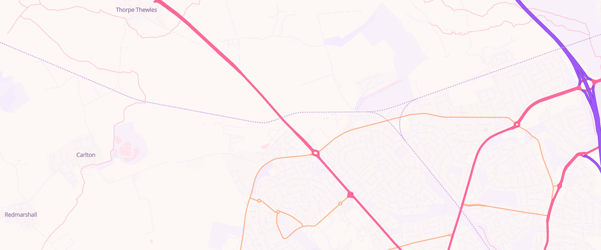 Map showing the location of Stockton-On-Tees Extra Petrol Filling