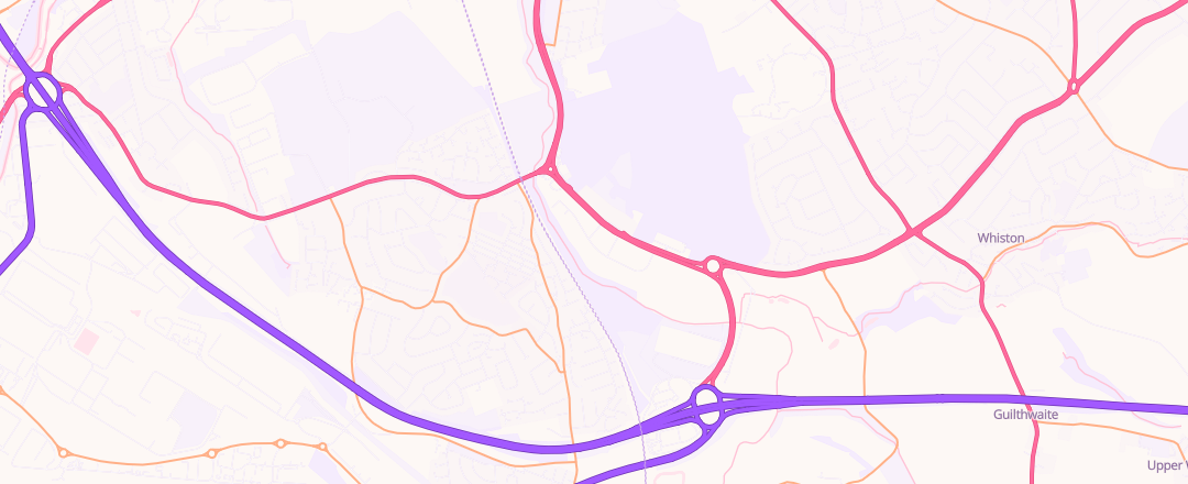 Map showing Treeton Auto Services, Rotherham