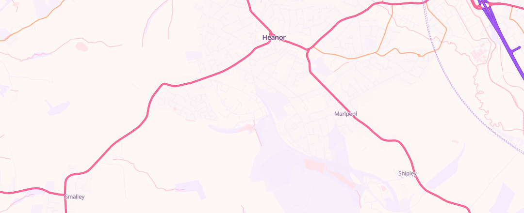 Map showing Hansons Garage (heanor), Derby