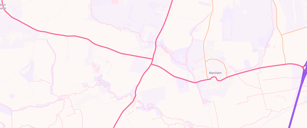 Map showing the location of Budgens Frilford