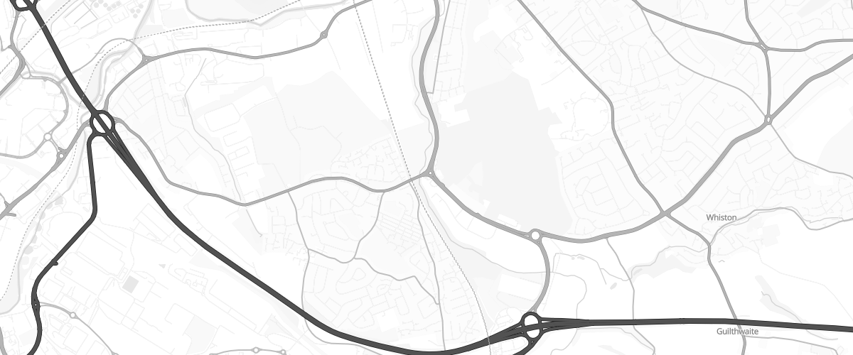 Map showing the location of Shell Canklow Bridge
