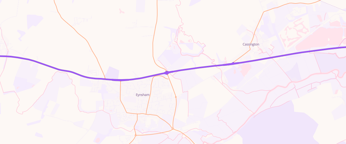 Map showing the location of Mfg Eynsham