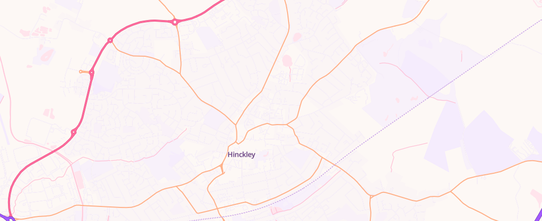 Map showing N/A, Hinckley