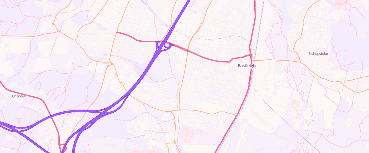 Map showing the location of Shell Little Waitrose Eastleigh