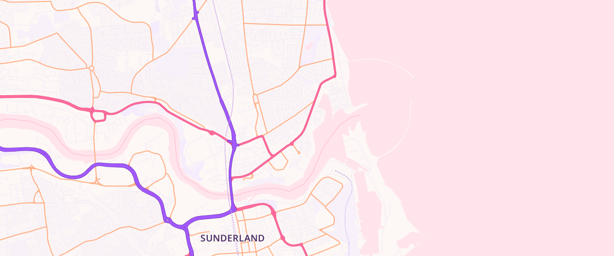 Map showing the location of Eg Sunderland Pfs
