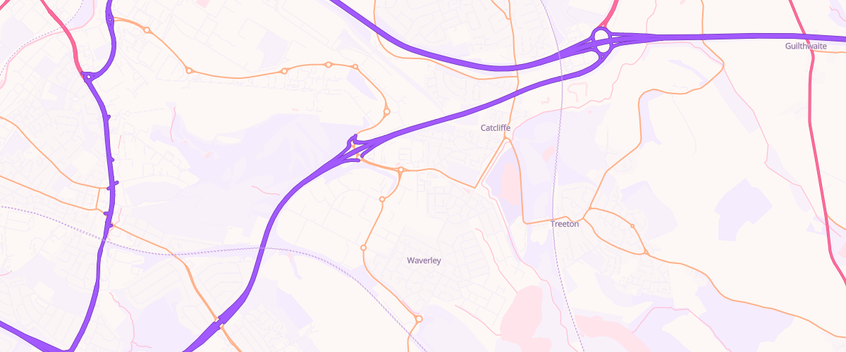 Map showing the location of Mfg Morrisons Catcliffe
