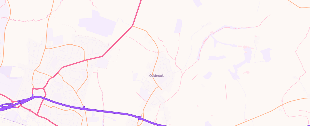 Map showing Hilltop Service Station, Derby