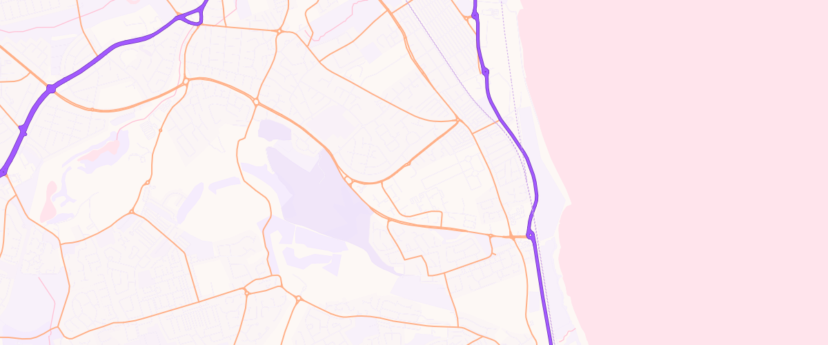 Map showing the location of Asda Sunderland Superstore