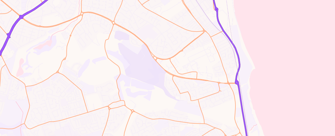 Map showing Les Potts 4 Wheel Drive Ltd, Sunderland