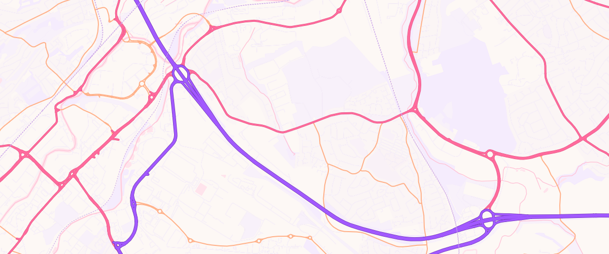 Map showing the location of Shell Canklow Bridge