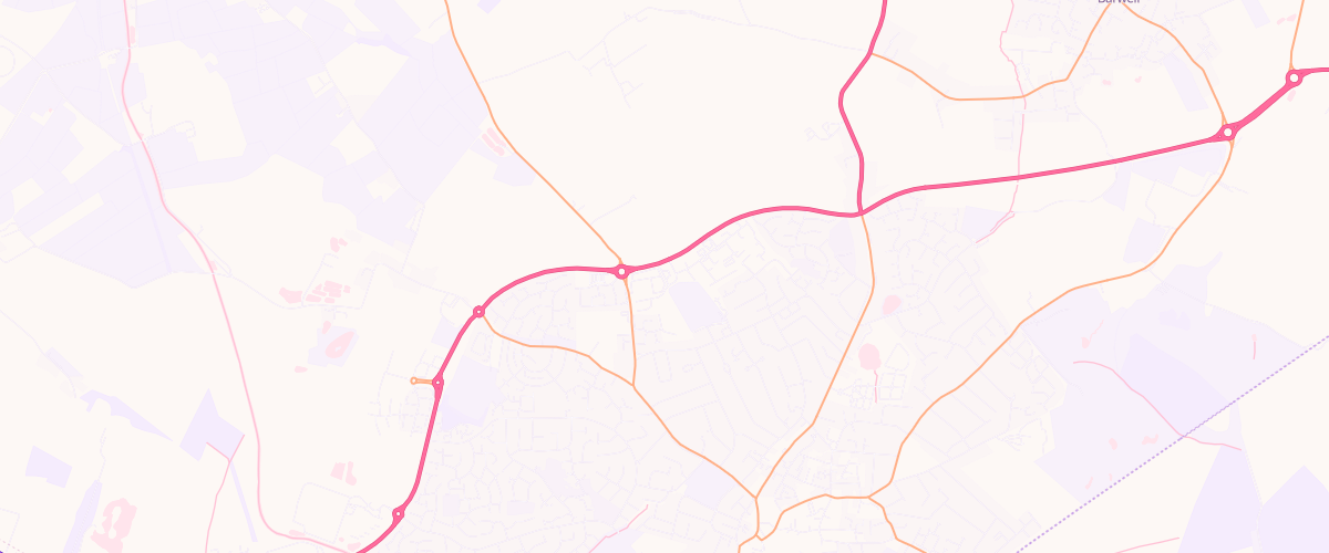 Map showing the location of Mfg Morrisons Hinckley