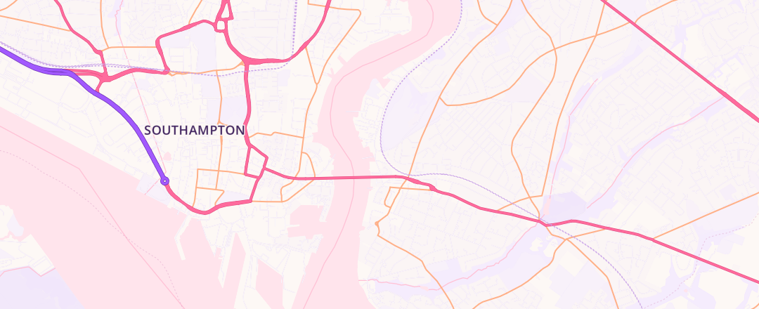 Map showing T G Services, Woolston