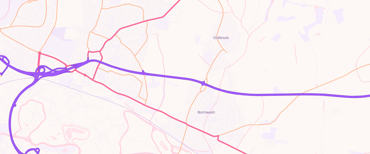 Map showing the location of Shell Ockbrook