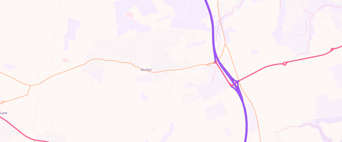 Map showing the location of Gem Murton