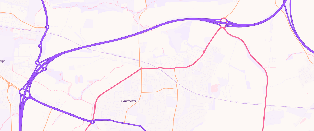Map showing the location of Leeds Garforth Superstore Petrol