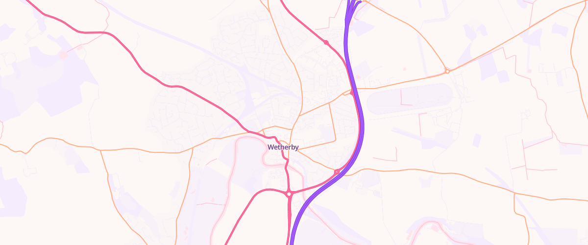 Map showing the location of Shell Co-Op Wetherby