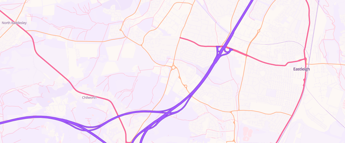 Map showing the location of Asda Eastleigh Supercentre