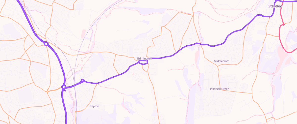 Map showing the location of Mfg Brimington
