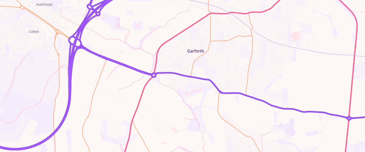 Map showing the location of Mfg Garforth West