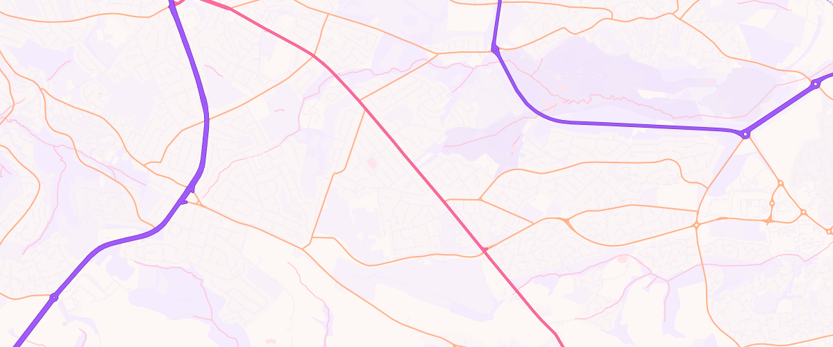 Map showing the location of Sgn Birley Moor