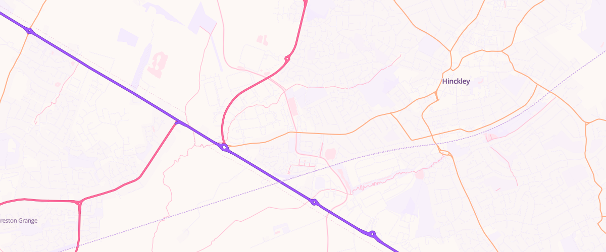 Map showing the location of Eg Hinckley Pfs
