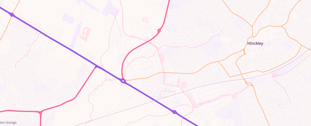 Map showing Tollgate Garage, Leicester