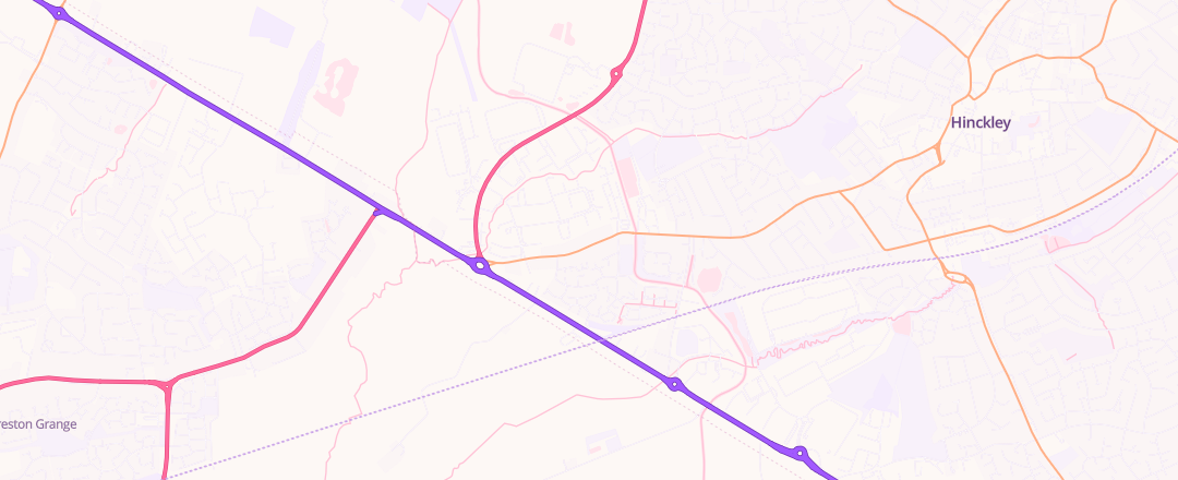 Map showing Tms Hinckley, Hinckley