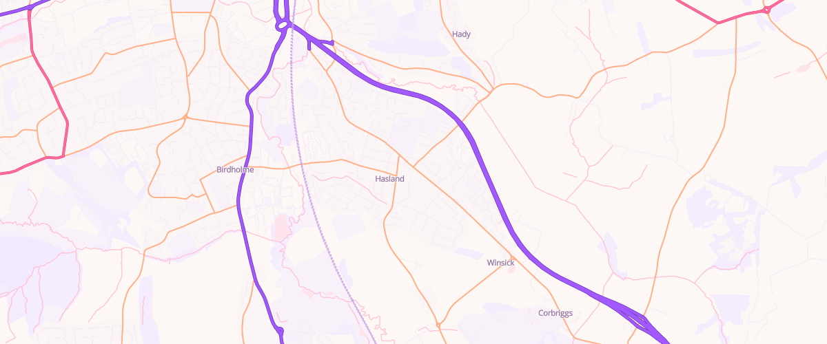 Map showing the location of Br Hasland