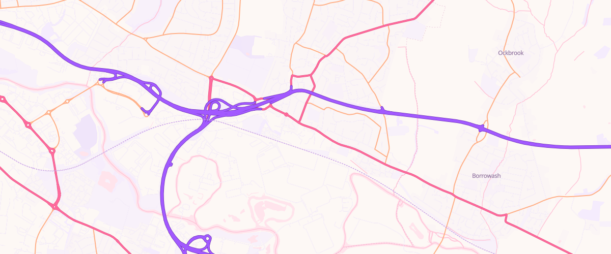 Map showing the location of Erewash Valley Service Station