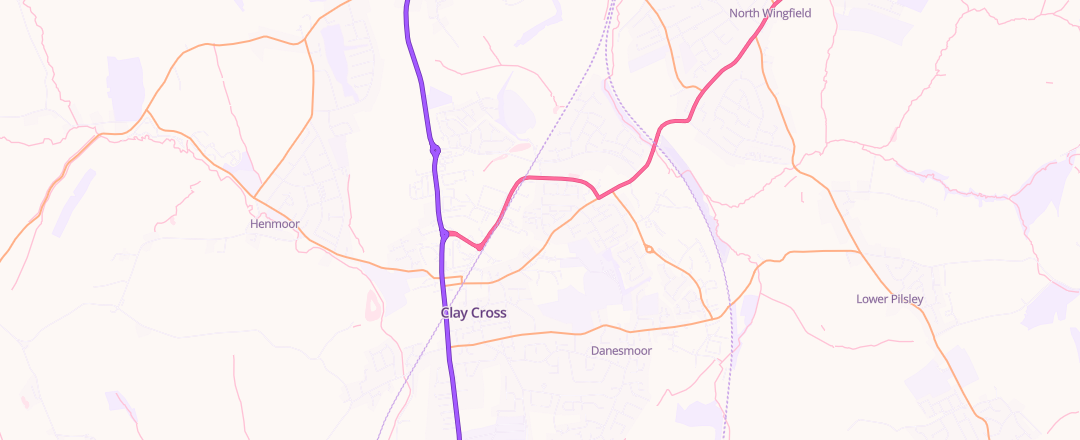 Map showing Mot Clay Cross Ltd, Chesterfield