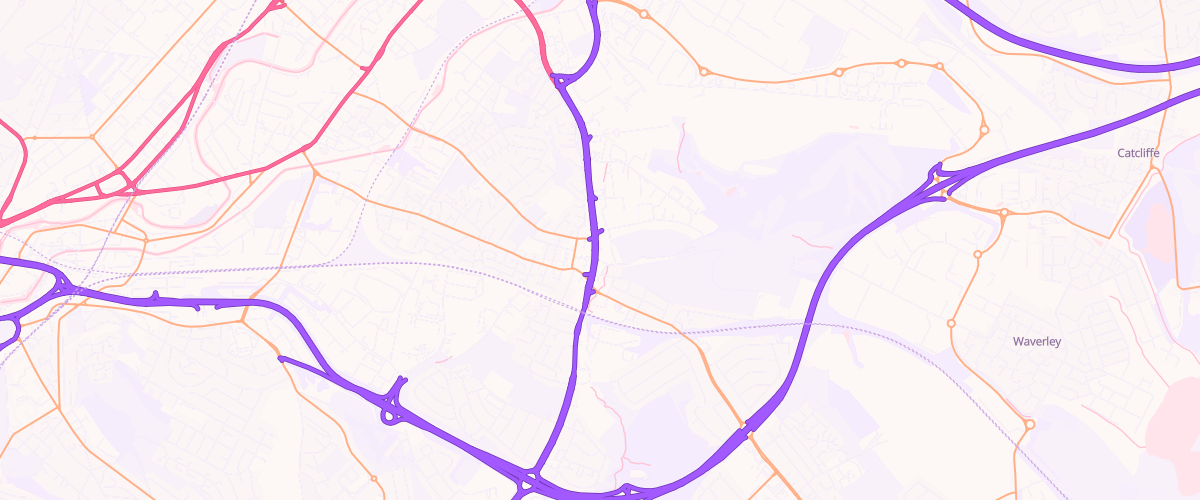 Map showing the location of Darnall Service Station