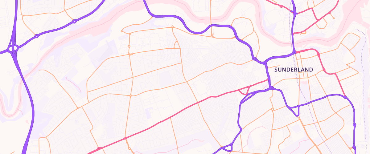 Map showing the location of Pallion Service Station